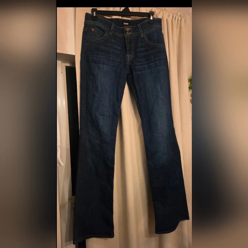 Y2K Hudson Jeans Dark Blue Boot-Leg Women's Jeans - Picture 1 of 5
